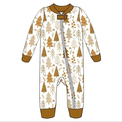 Christmas infant baby romper bodysuit tree printing baby clothes christmas set