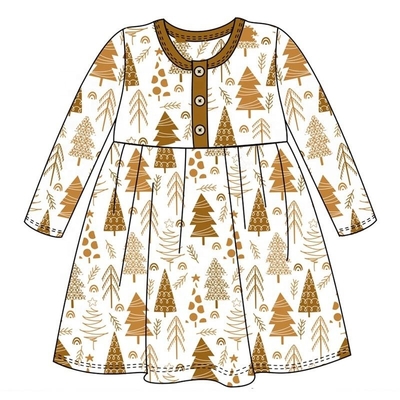 Christmas infant baby romper bodysuit tree printing baby clothes christmas set
