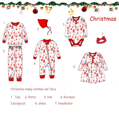 Christmas Baby long sleeve girls dresses christmas printing clothing children outfits girl dress