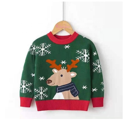Fall Winter Boys Clothes Toddler Pullover Cartoon Sweaters Knitted Christmas Sweater For Kids