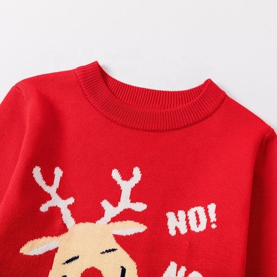 Wholesale Winter Boys Pullovers Elk Snowflake ugly Christmas Sweater For Kids baby Christmas clothes