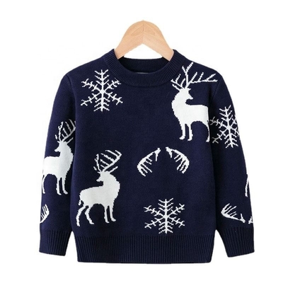 Children Sweater Winter Autumn Girls Boys Clothing Baby Knitwear Pullover Kids Print Warm Christmas Sweaters