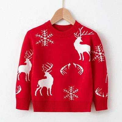 Children Sweater Winter Autumn Girls Boys Clothing Baby Knitwear Pullover Kids Print Warm Christmas Sweaters