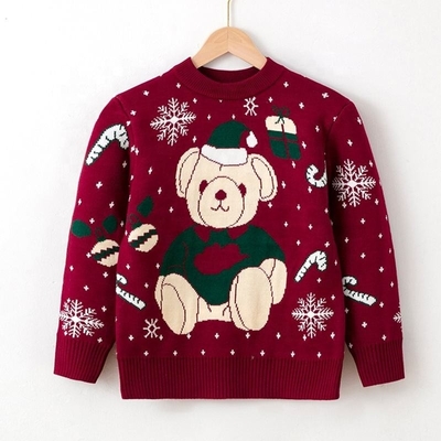 Christmas Cold Season Baby Knitted Sweaters Pullover Children Jumper Warm Knit Kids Sweater Winter Clothing