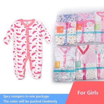 Autumn new baby long sleeve bodysuits Baby Girl Boy cartoon bodysuits cotton 0-2 Years baby Rompers 3pcs set