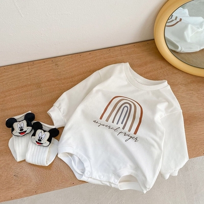wholesale baby romper rainbow printing clothes set clothing boy and girl romper premium oem factories new born