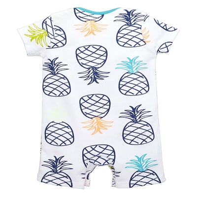 Printing Infant Summer Baby Clothes Unisex Jumpsuit Cotton Knit Short Sleeve Baby Rompers