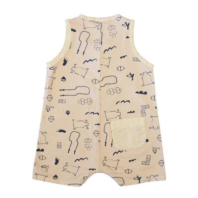 2023 summer Hot sale 100% organic cotton printed animal knitted newborn baby rompers