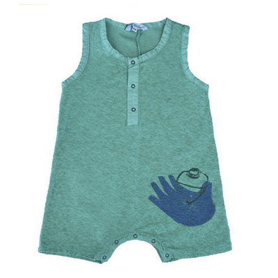 2023 summer Hot sale 100% organic cotton printed animal knitted newborn baby rompers