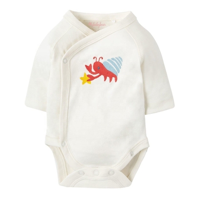 Custom Embroidery Baby Long Sleeve Rompers organic cotton knitted newborn baby rompers