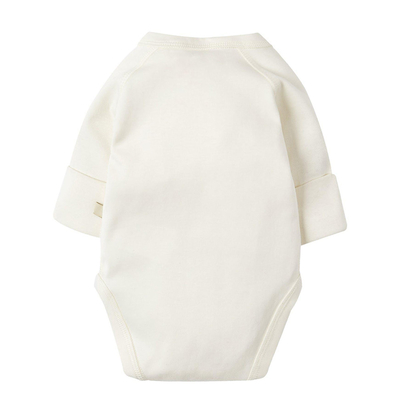 Custom Embroidery Baby Long Sleeve Rompers organic cotton knitted newborn baby rompers