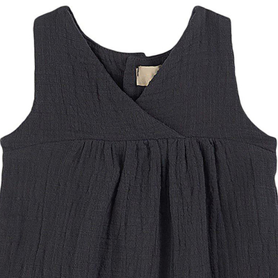 2023 Summer Kids Girls 100% Cotton Muslin Back buttons Jumpsuits Toddler Girl  Clothes Bodysuits Baby