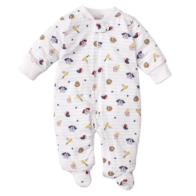 Wholesale Custom High Quality Unisex Double Zipper Bamboo Cotton Baby Romper