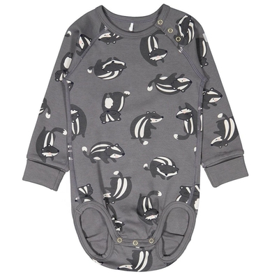 Spring Autumn Cotton bamboo Long Sleeve Printed Custom Baby Girl Boy Rompers Jumpsuits