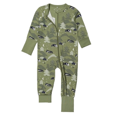 Wholesale Long Sleeves Baby Romper Custom Bamboo Cotton Baby Pajamas