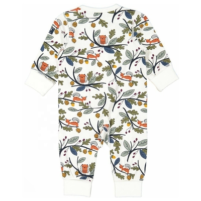 Wholesale Long Sleeves Baby Romper Custom Bamboo Cotton Baby Pajamas
