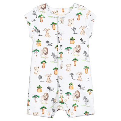 Summer Cotton Short Sleeve Plain Printed Baby Girl Boy Rompers Infant Jumpsuits