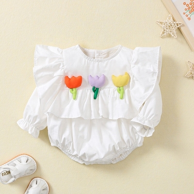 summer lovely organic 100% cotton infants Toddlers newborn baby gril romper  baby clothes toddler clothing