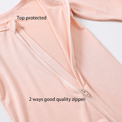 Custom bamboo pajamas baby romper with feet zipper pajamas sleepwear onesie organic bamboo baby clothes baby zipper romper