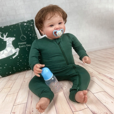 bamboo baby gift sets Baby Girls' Romper Organic Bamboo Zippered flip convertible feet romper