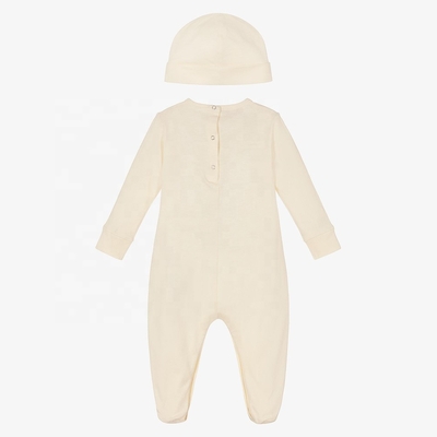 Cotton baby clothing set 2 pcs longsleeve romper hat new style for baby