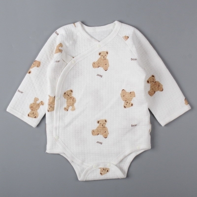 Long Sleeve Autumn Padded Long Sleeves Organic Cotton Baby Romper Jumpsuits