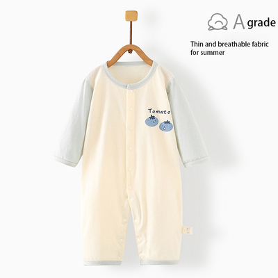 OEM ODM factory 100% Cotton Long Sleeve Unisex Baby Clothing Customized Logo Infant Baby Rompers