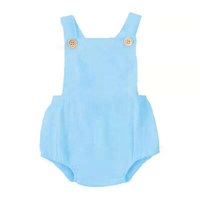 Custom Cotton Line Baby Clothes Baby Girls Romper Onesie Sleeveless Soft Clothes Baby Bodysuit