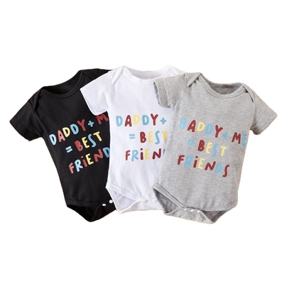 Factory Price In Stock And Customized 100% Cotton Short Sleeeves and Legs Baby Romper Bodysuit Baby Clothes