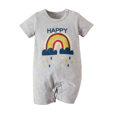High Quality Baby 100% cotton overall romper Summer new children's short sleeve cloth Baby dresses cartoon jumpsuit body
