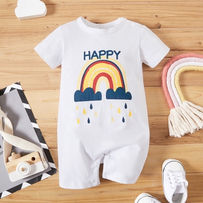 High Quality Baby 100% cotton overall romper Summer new children's short sleeve cloth Baby dresses cartoon jumpsuit body