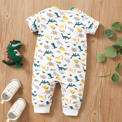 New Long Baby Creeper One Piece Baby Snap Baby Cotton With Printing Newborn Boys Girls Bodysuit Wholesale