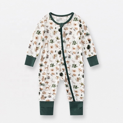 In Stock 2023 Bamboo Viscose Baby Sleep Rompers Organic Bamboo Baby Romper Newborn Reverse Zipper Jumpsuit Toddler Zip B