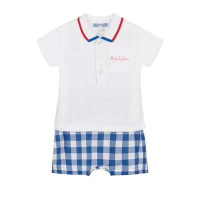 2023 Summer Short sleeve Polo neck short pants Toddler Baby Clothing Sets