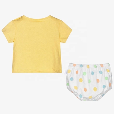 Summer Boutique Infant Lovely Printed 100% Cotton Baby Girls Clothing sets Baby Clothing Sets