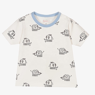 Summer baby boys girls clothing sets customized printing color Organic Cotton Baby Clothing Baby Clothing Sets