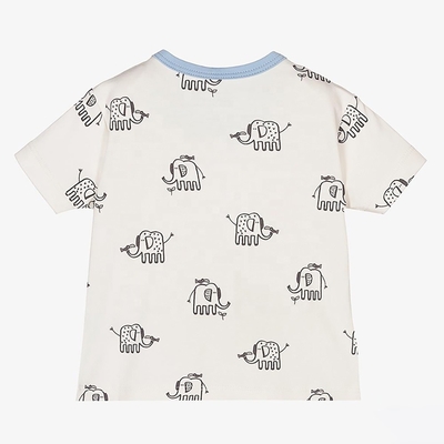 Summer baby boys girls clothing sets customized printing color Organic Cotton Baby Clothing Baby Clothing Sets