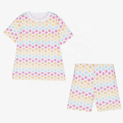 Summer Baby Custom Printed Organic Cotton Toddler Baby Clothing Sets Baby Boys Girls Clothing Sets