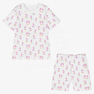 Summer Baby Custom Printed Organic Cotton Toddler Baby Clothing Sets Baby Boys Girls Clothing Sets