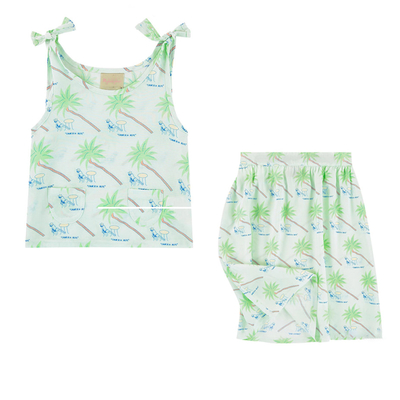 Summer Boutique Infant Lovely Printed Vest and Dress Baby Girls Clothing Sets Newborn Dress Set