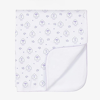 Newborn gift set organic cotton infant toddler rompers / hat / bib / blanket 4pcs baby clothing sets for 0-24m