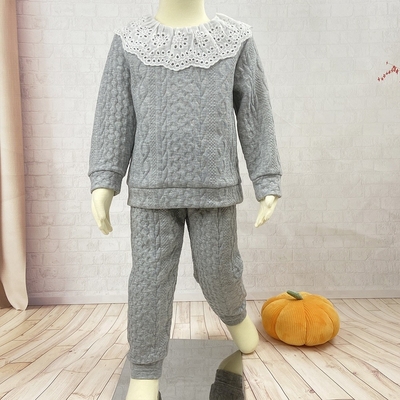 Autumn Children Clothing Sets Casual Long Sleeve Long Pants Suit Ruffle Neck Kids Clothing Sets for Girls 3  to 7 Years