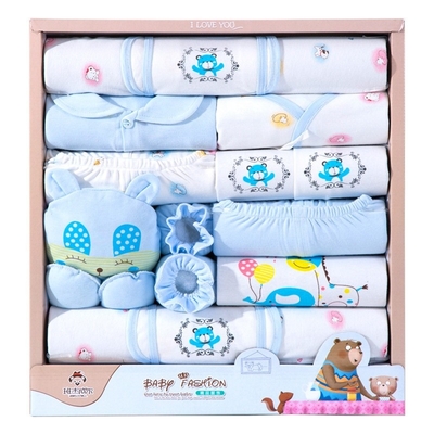 Golden supplier 100% cotton baby clothings gift clothes box newborn new born baby gift set