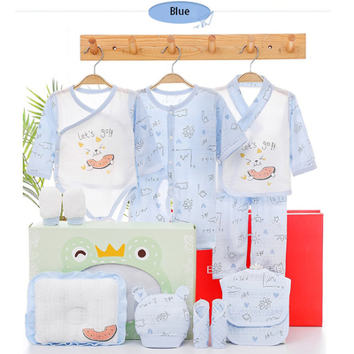 2023 new design custom Cotton 12pcs baby gift set Newborn sleepwear Gift box 100% Cotton baby clothes set for 0-6Months