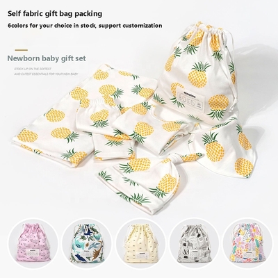Wholesale Soft Organic Cotton Baby Pajamas Blanket Rib Hat Pants Set Baby Gift Set Newborn Baby Set
