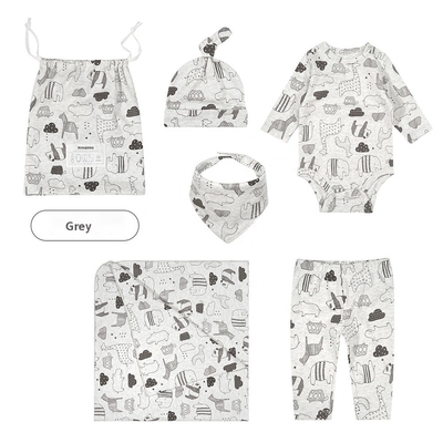 Wholesale Soft Organic Cotton Baby Pajamas Blanket Rib Hat Pants Set Baby Gift Set Newborn Baby Set