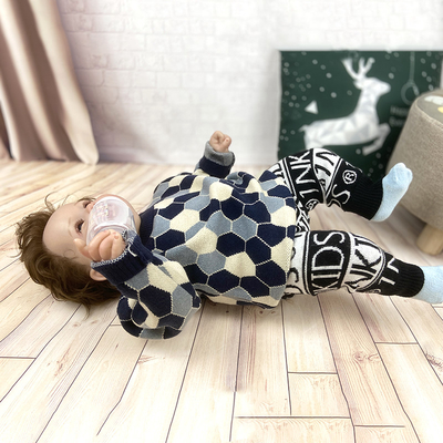 China Vendor Custom jacquard knitted pattern design pullover Baby boy sweater