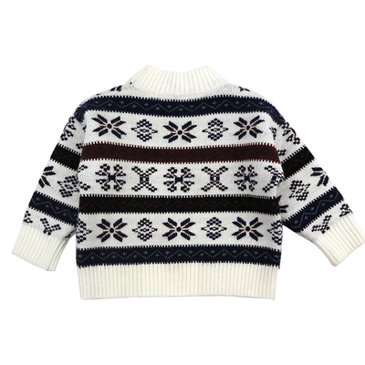 Custom jacquard knitted pattern design pullover Boy & Girl Baby Knit Sweater for Winter