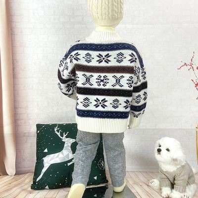 Custom jacquard knitted pattern design pullover Boy & Girl Baby Knit Sweater for Winter