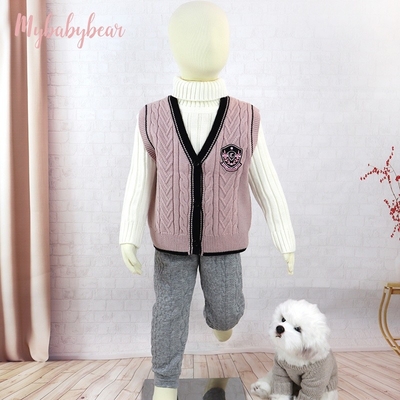 Baby Sleeveless Coat Warm Clothes Knit Sweater Boy and Girl Cotton Toddler Kids Girls Vest for Winter